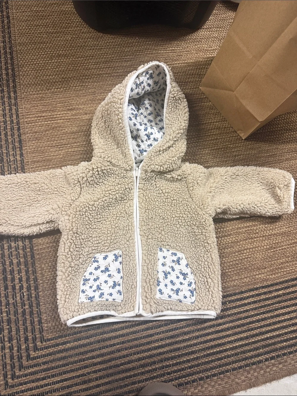 Kids Floral Quilted Jacket - reversible